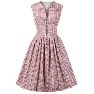 Pink floral dress